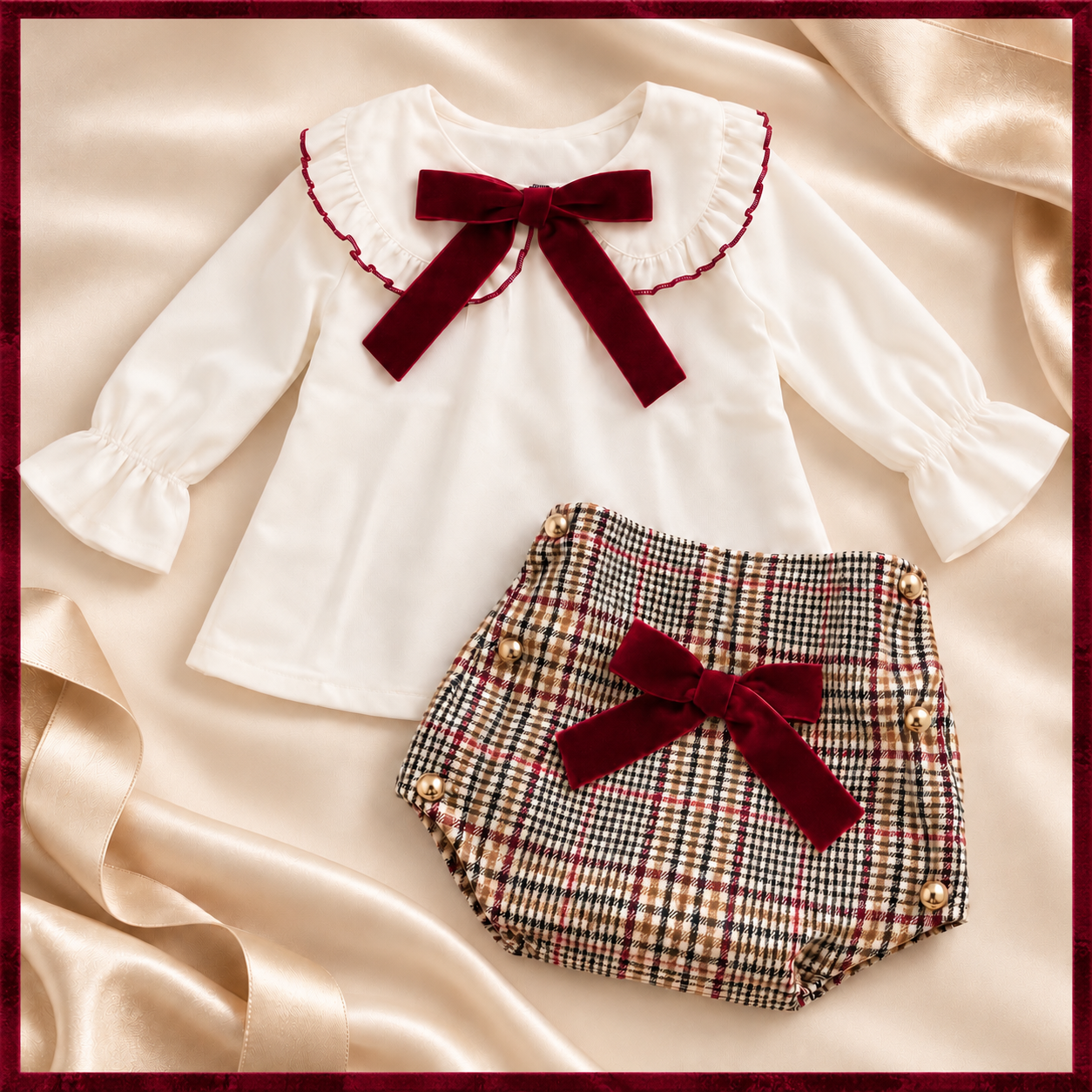Tartan Bloomer Set