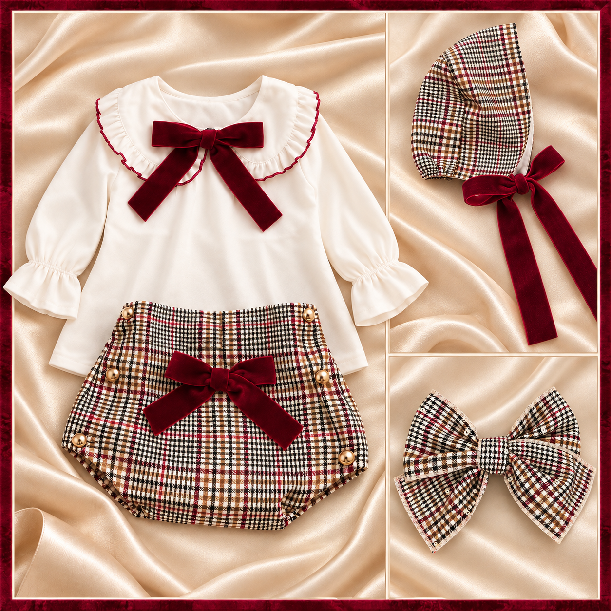Tartan Bloomer Set
