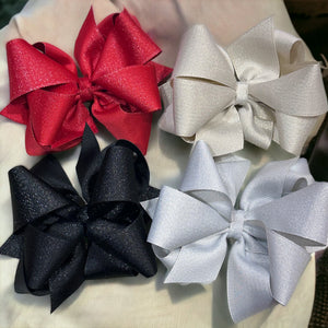 Double Stacked Glitter Bow
