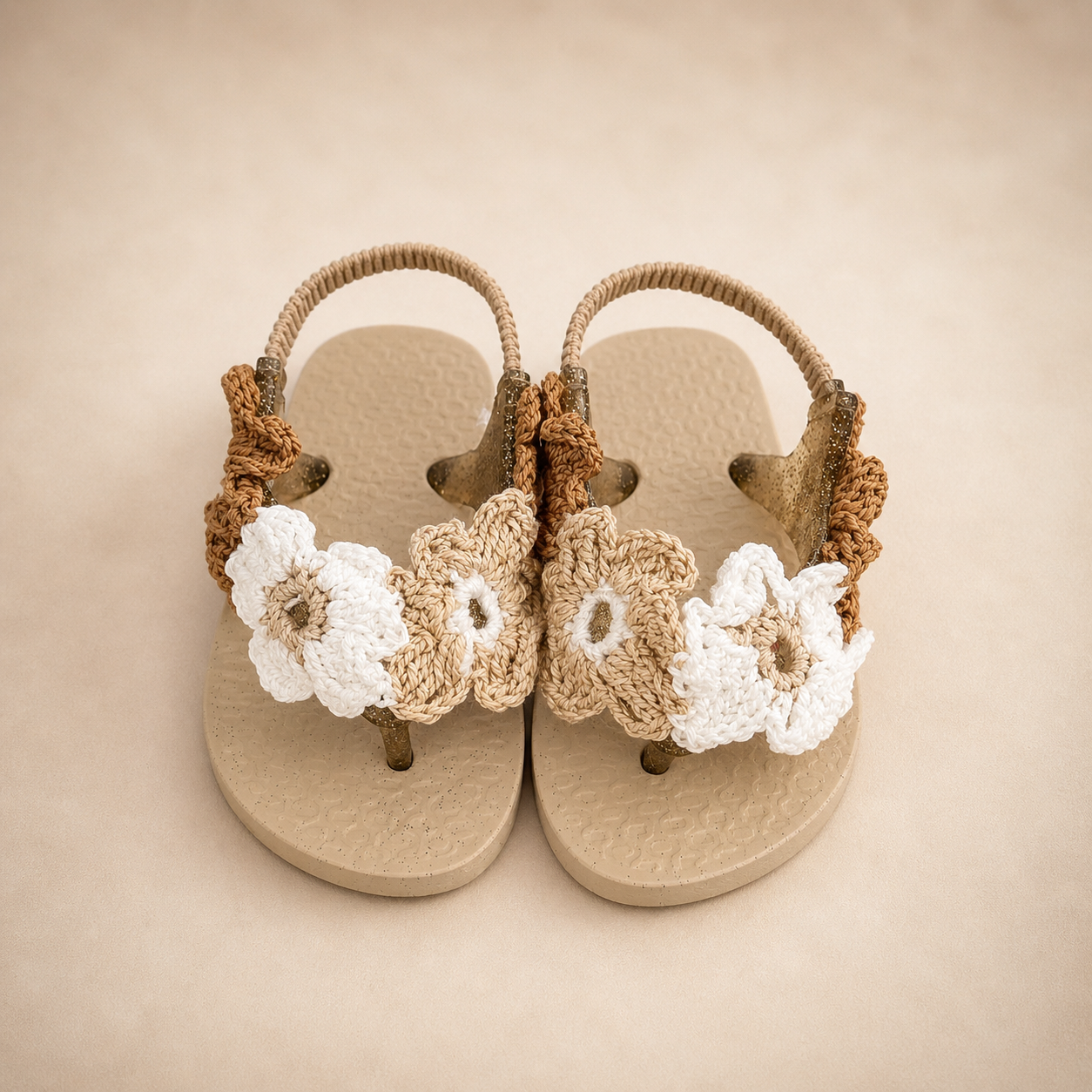 Tan Crochet Toddler Flips