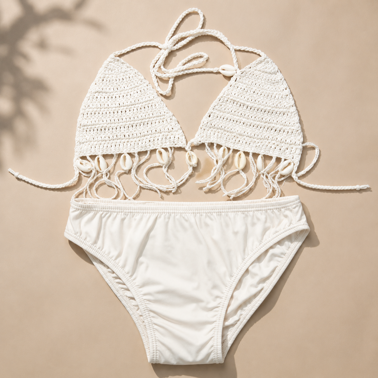 Cream Crochet Bikini