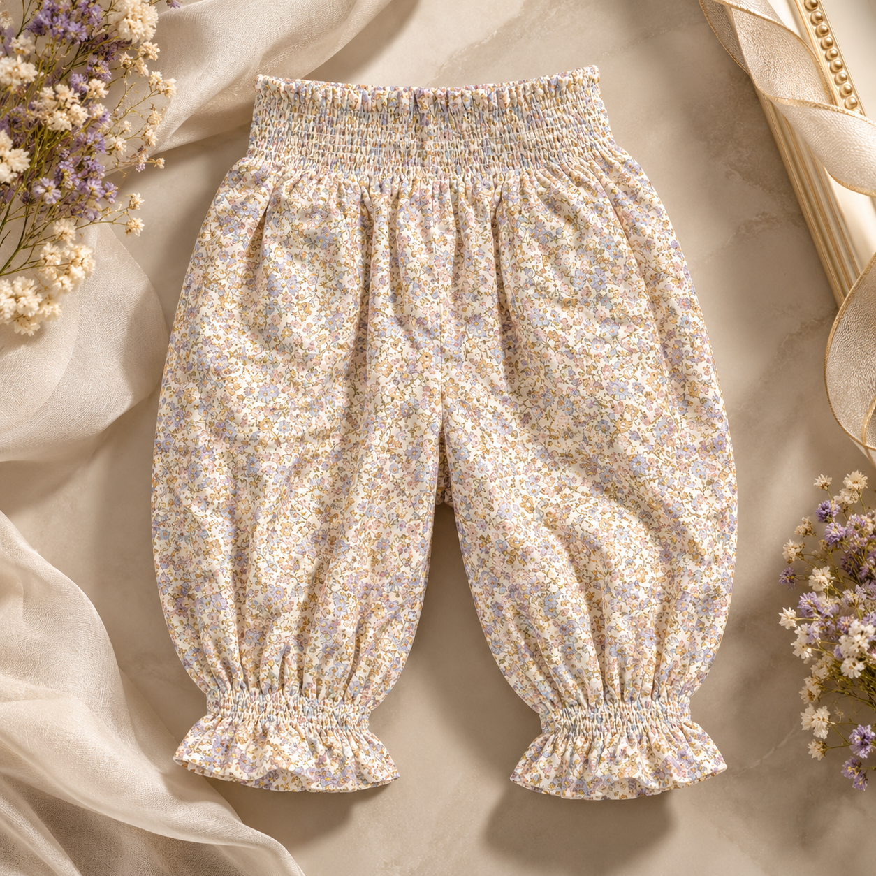 Floral Cotton Pants