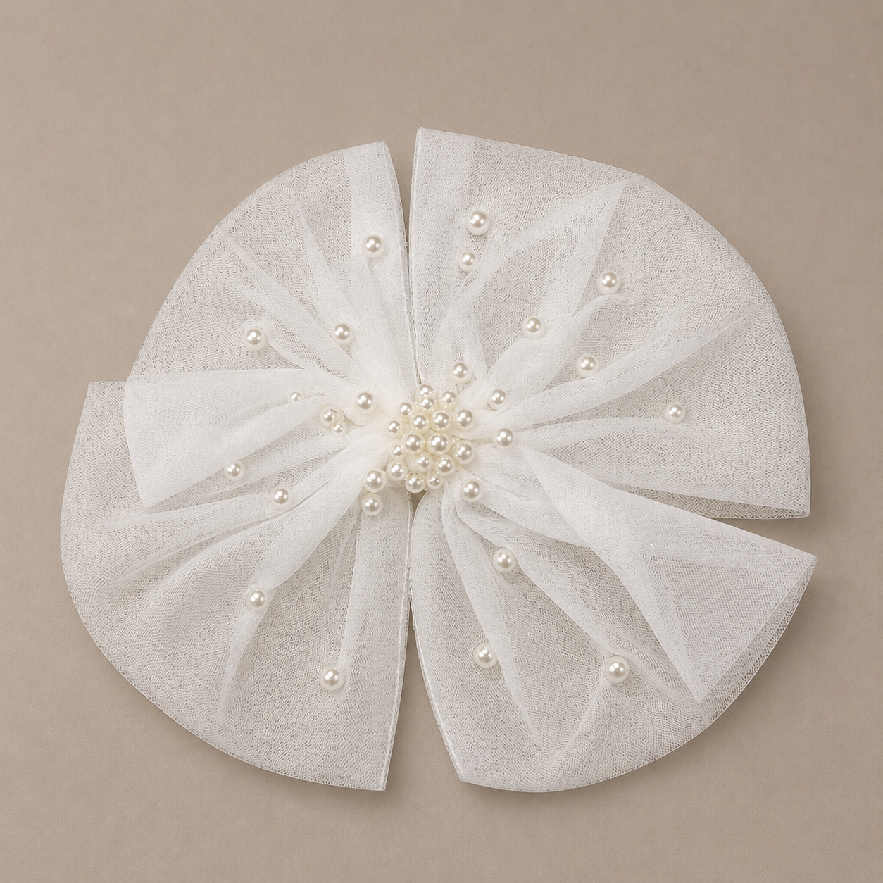 White Tulle Clip