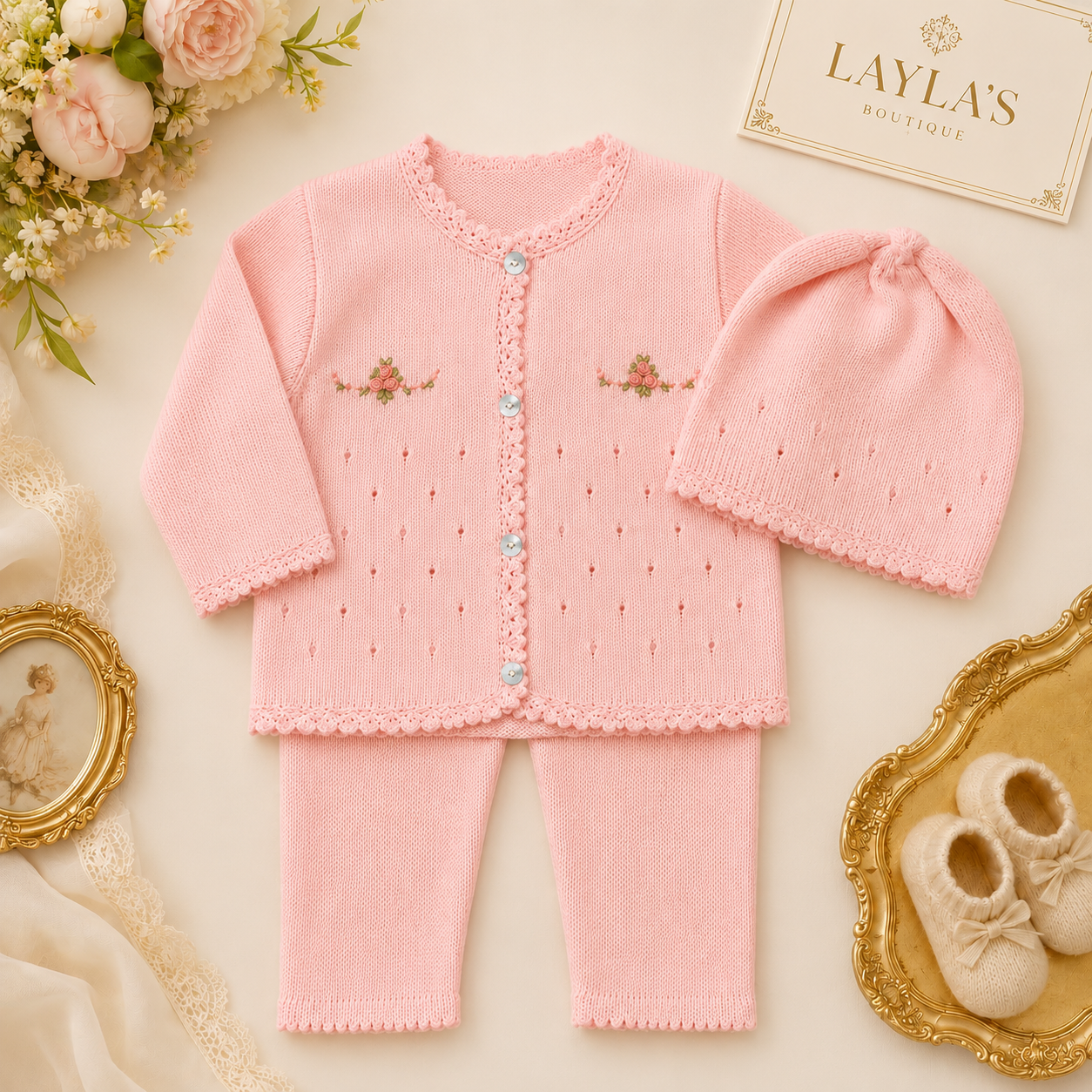 The Sophia Pink Two Piece Knit