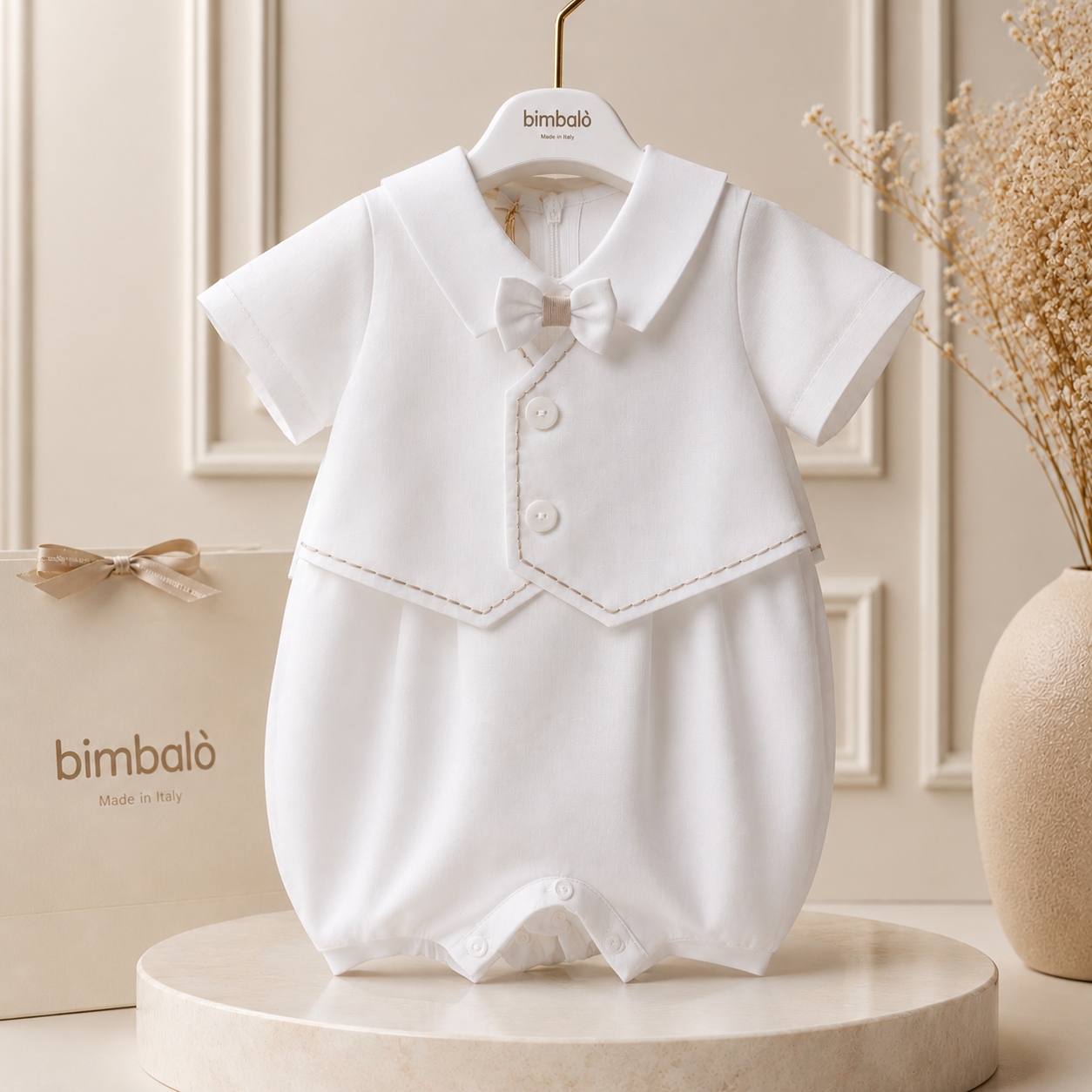 White Linen One Piece Romper