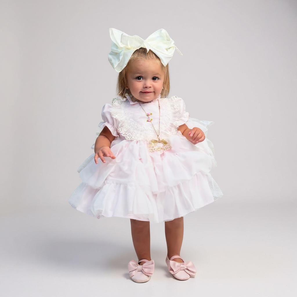 Baby Pink Tulle Layered Dress