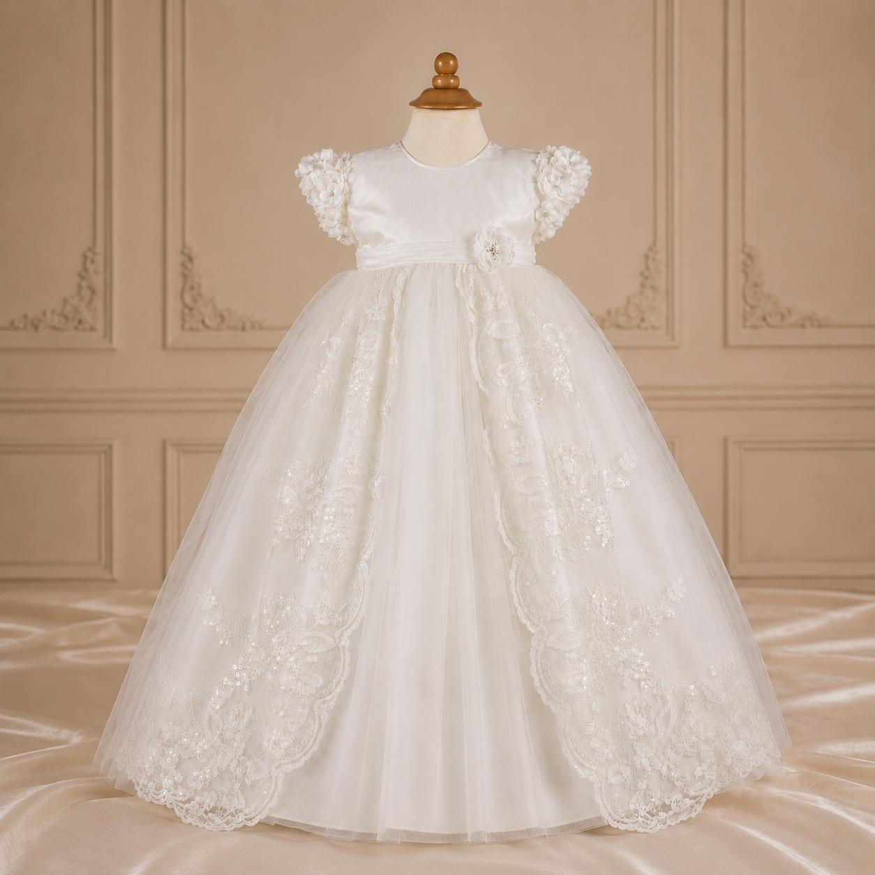 Christening Gown in Diamond White