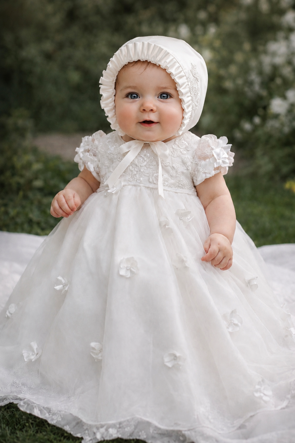 Diamond White Beaded Gown