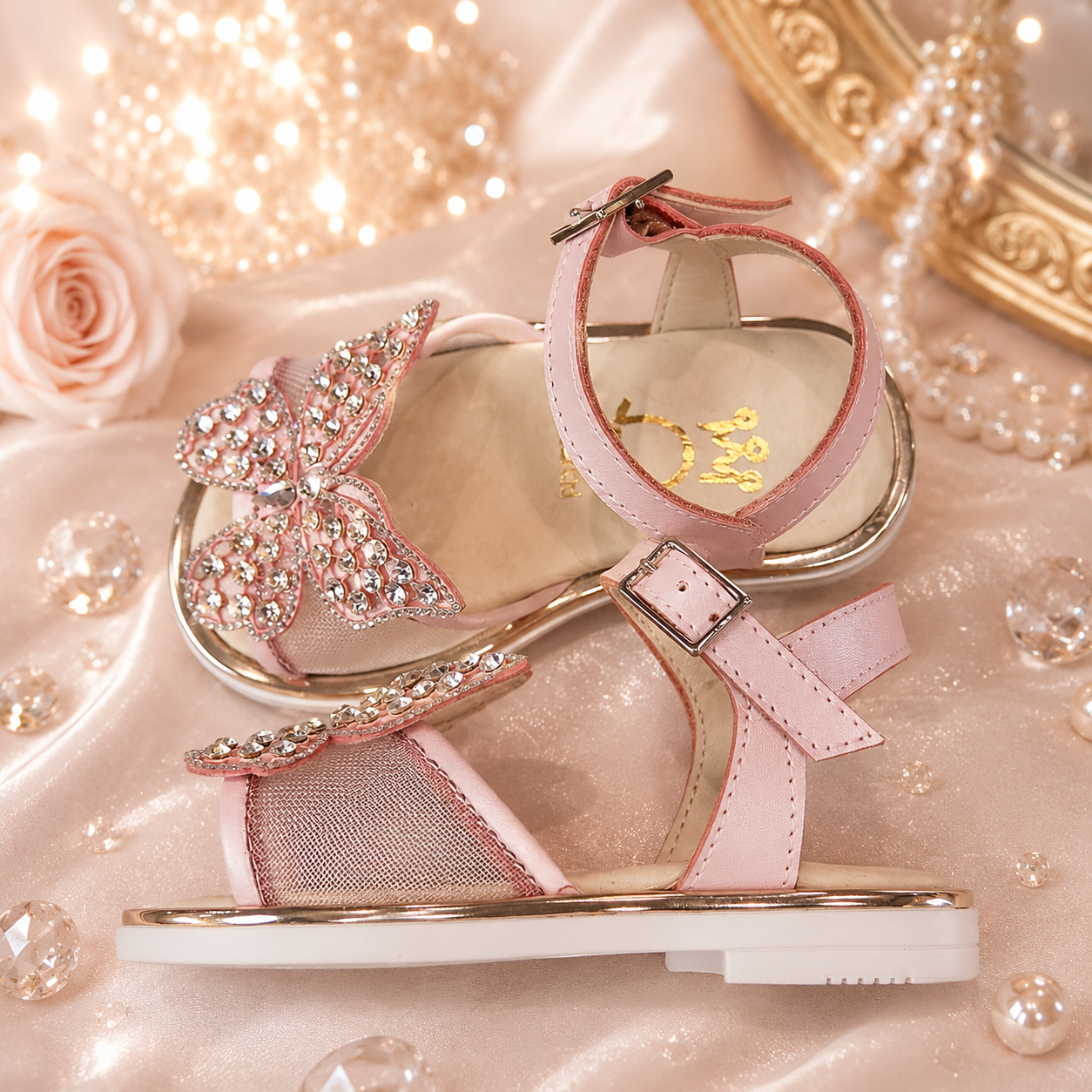 Butterfly Sandals in Pink