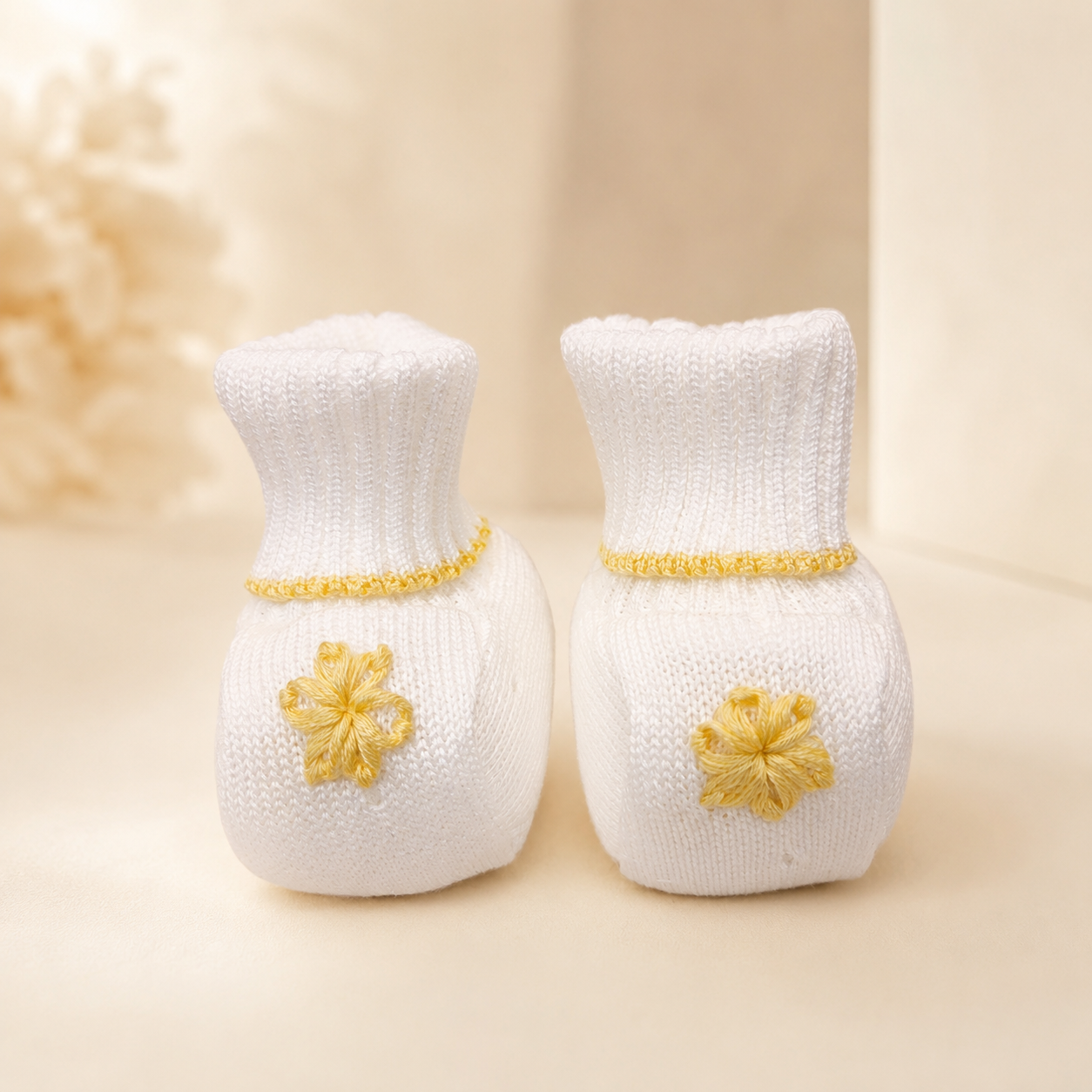 Yellow Flower Booties