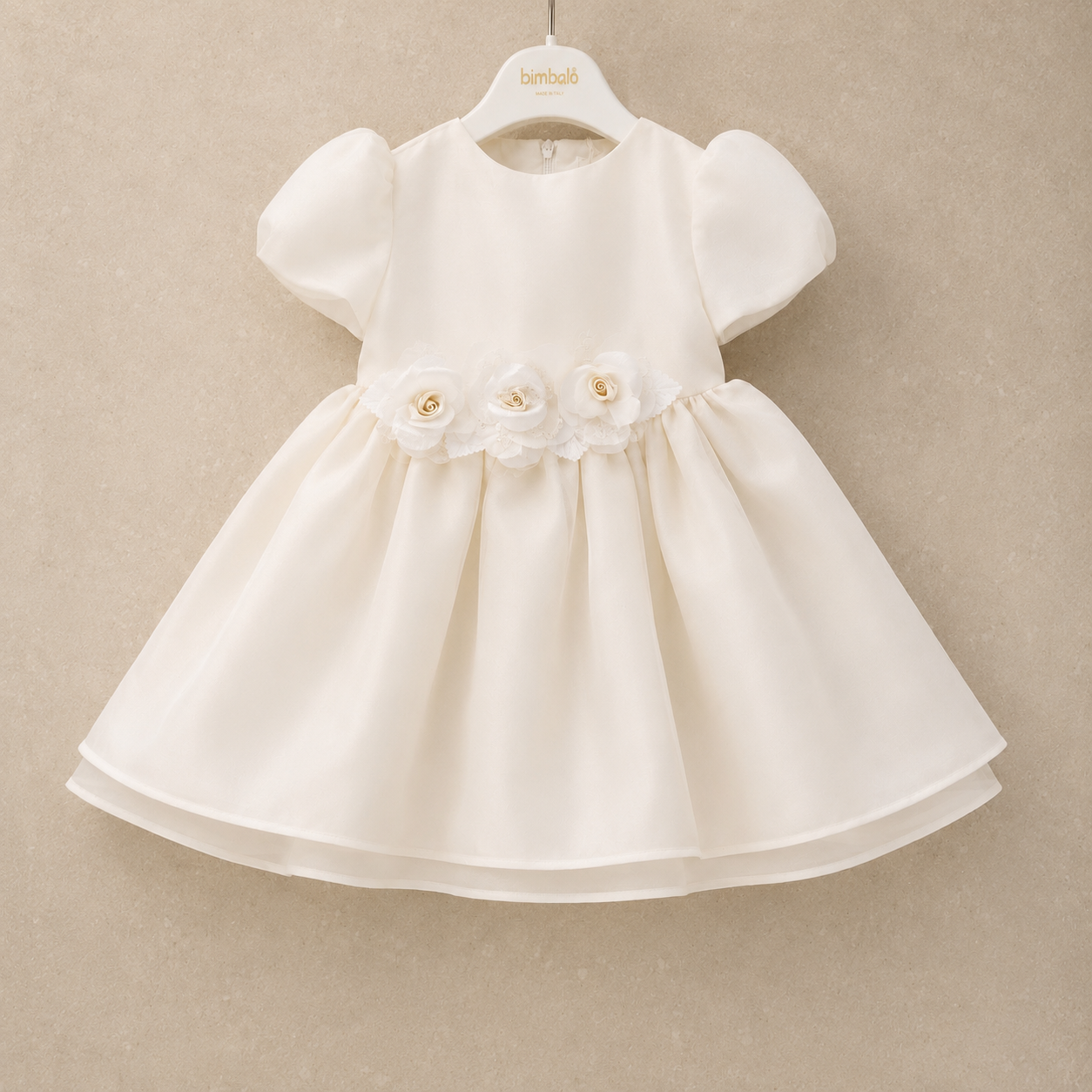 Organza Peach Flower Dress