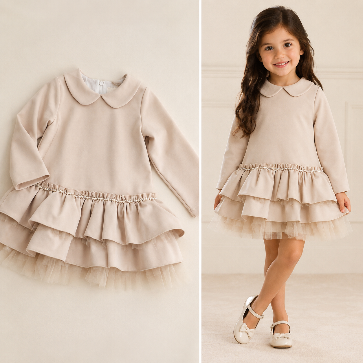 Vestido Mikado para bebé