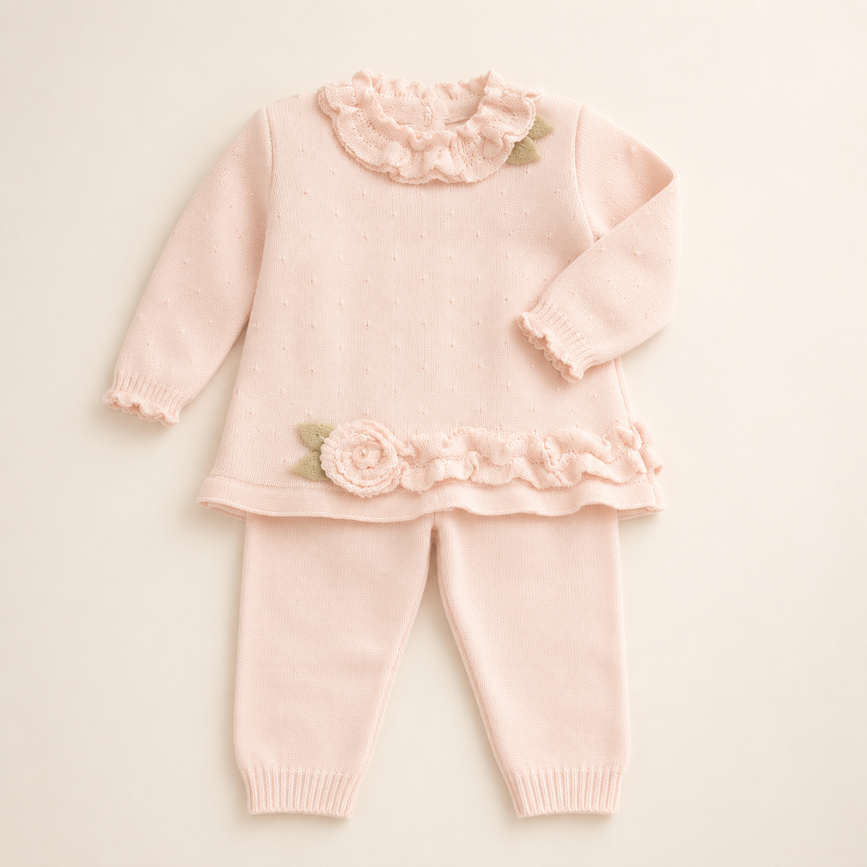 Pink Knit Sweater Set