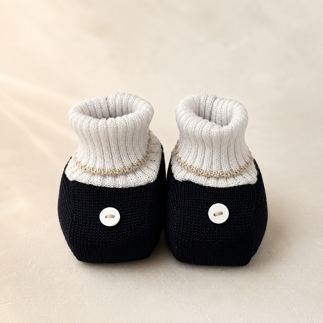 Navy Knitted Booties