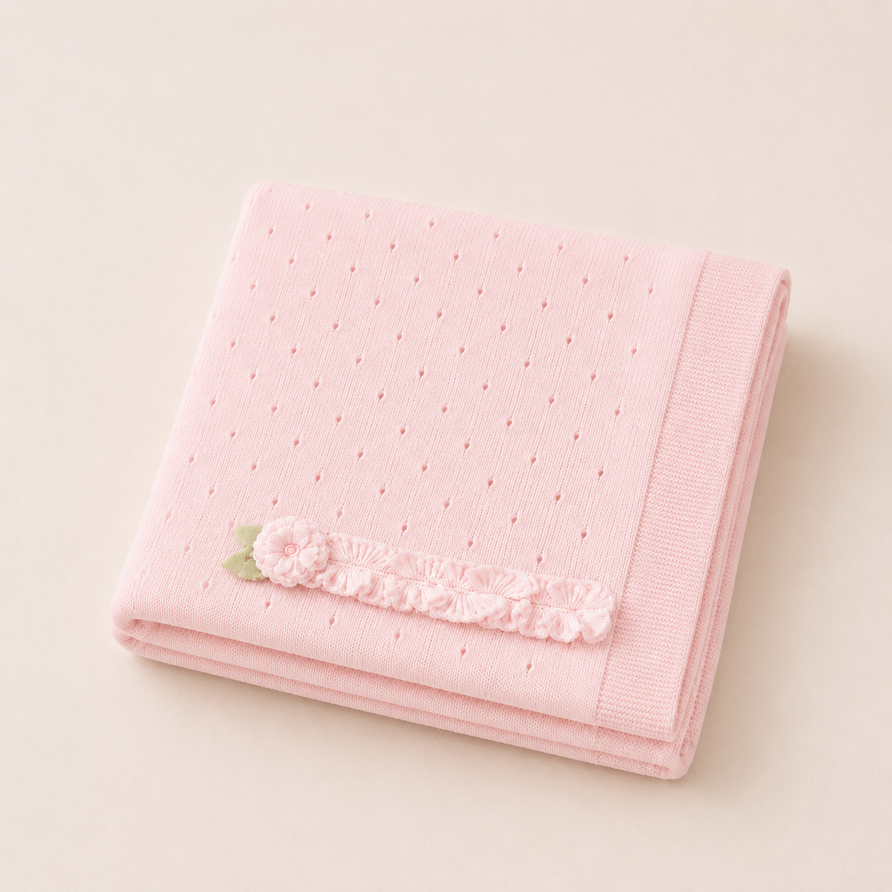 Rose Knitted Blanket