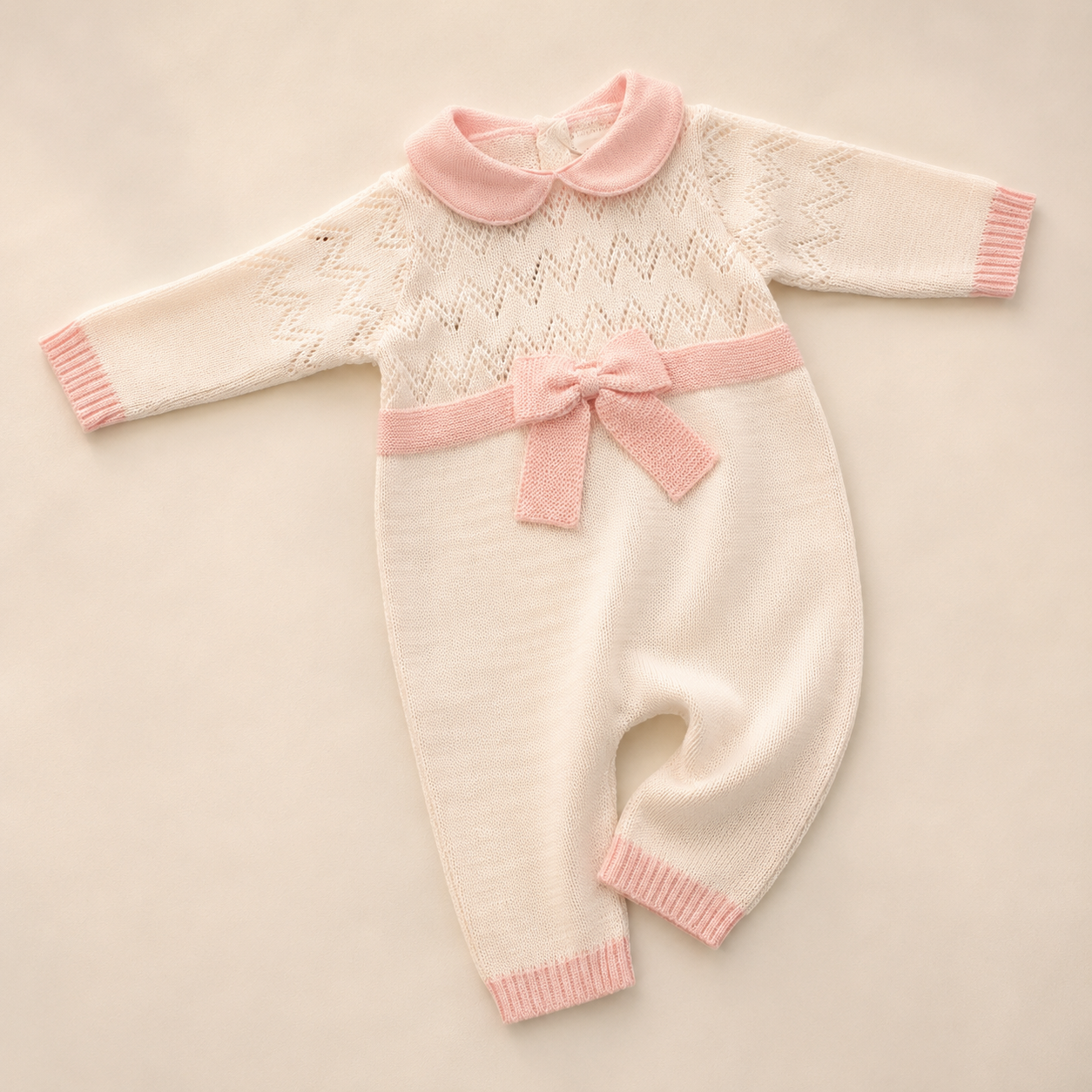 Pink Bow Romper