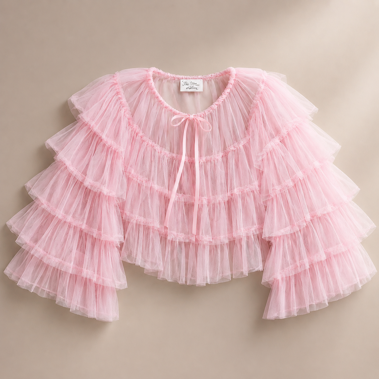 Pink Tulle Ruffle Jacket