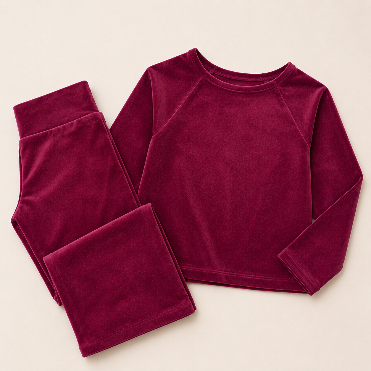 Purple Velour Pant Set