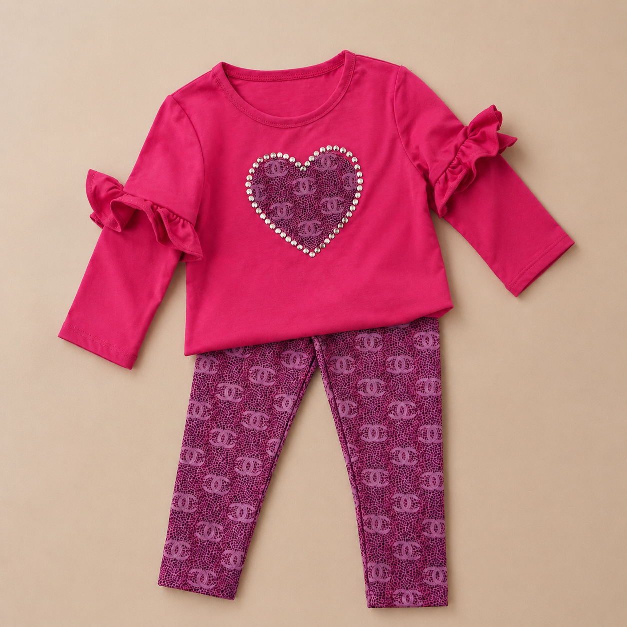 Conjunto de leggings color arándano