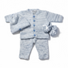 Baby Boy Blue Tweed Crochet
