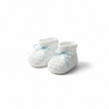 White and Blue Stripe Crochet Set