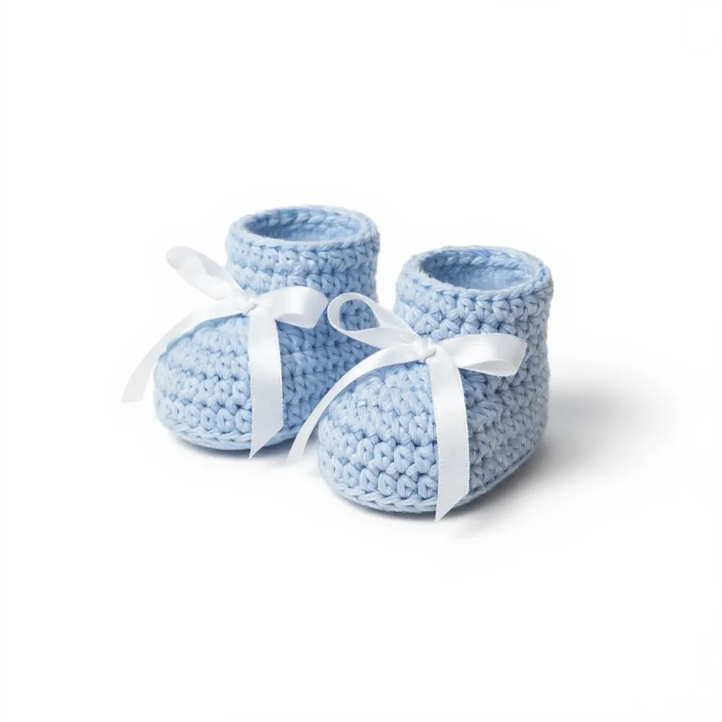 Baby Blue Colorblock Crochet Set