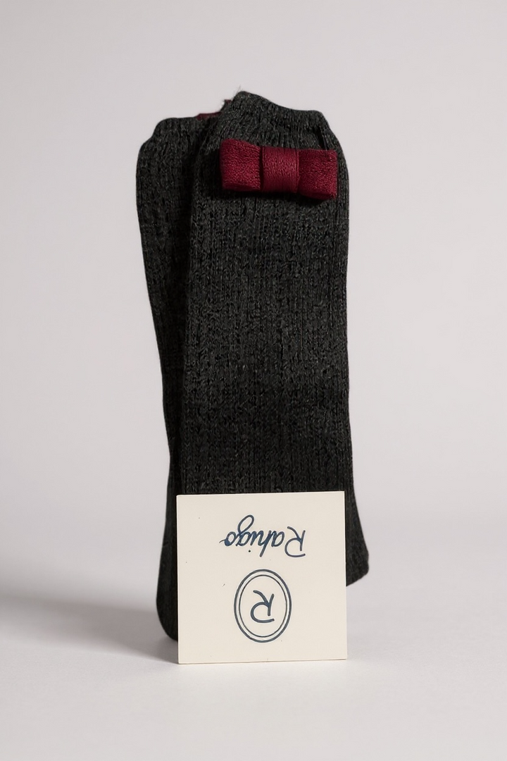 Charcoal Gray Knit Socks