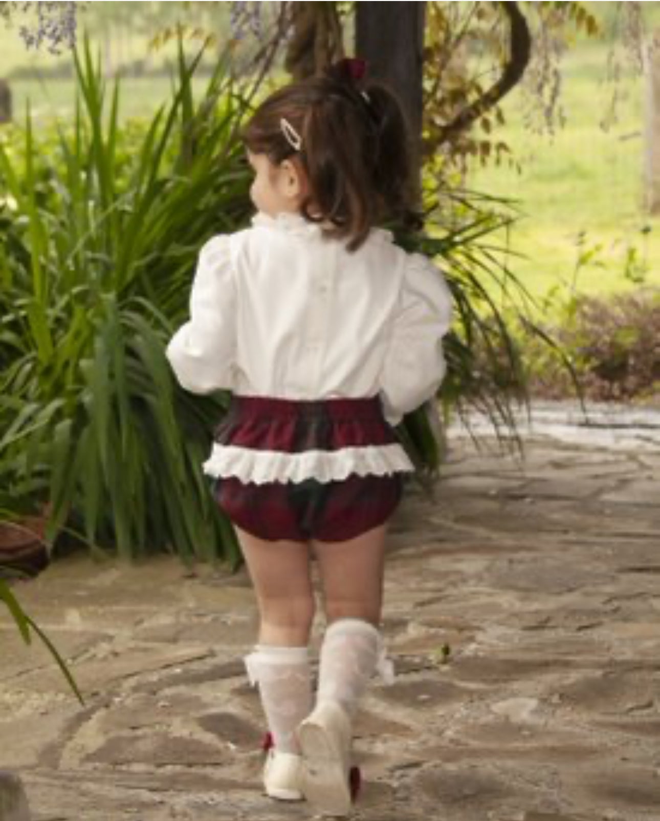 Tartan Plaid Two Piece Bloomer Set