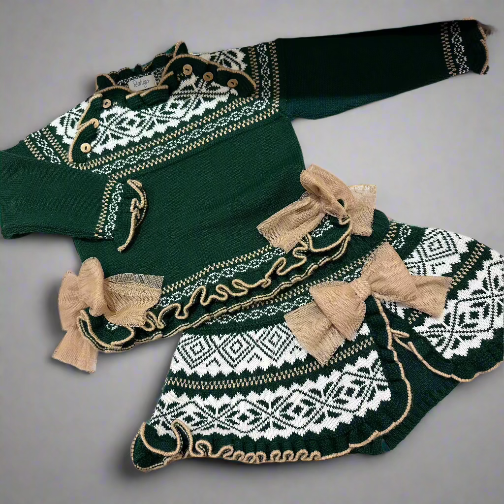 Emerald Green Skirt Set