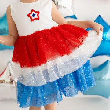 Patriotic Star Tank Tutu Dress