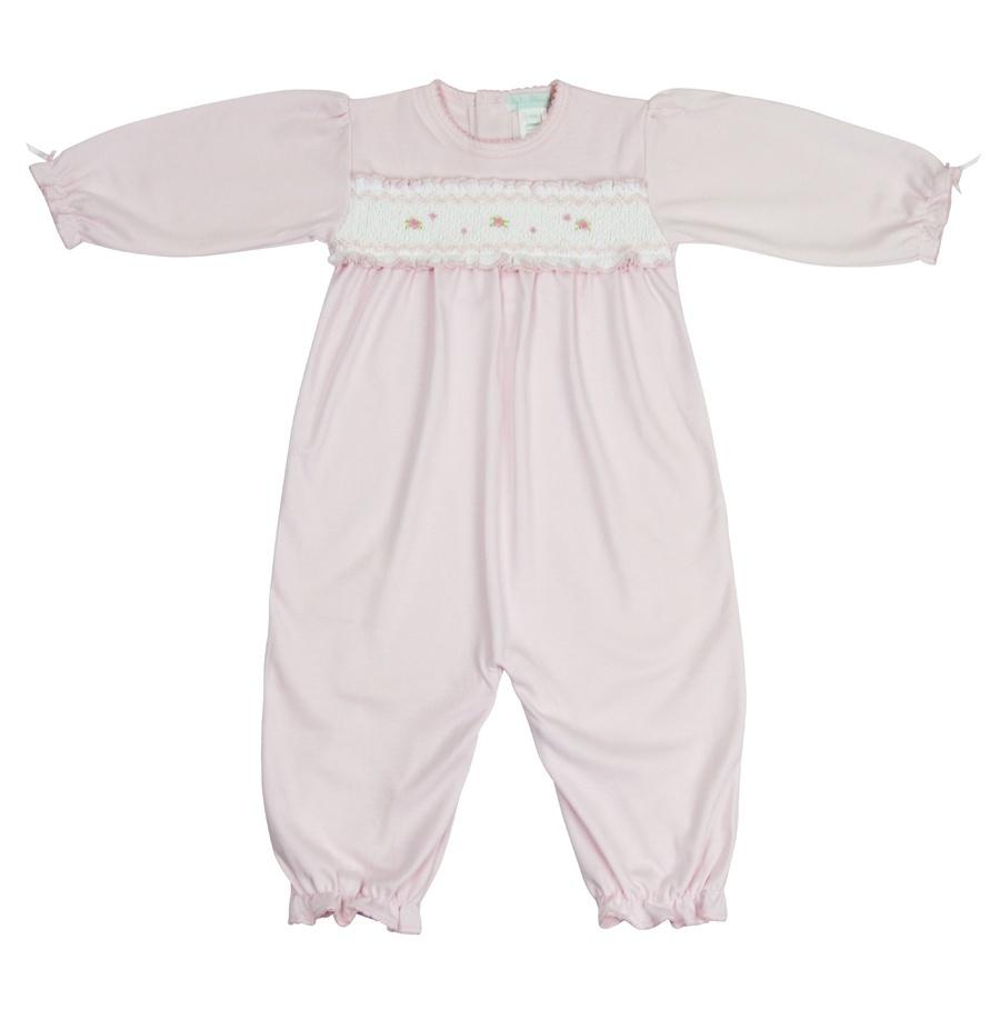 Pink Smocked Footie