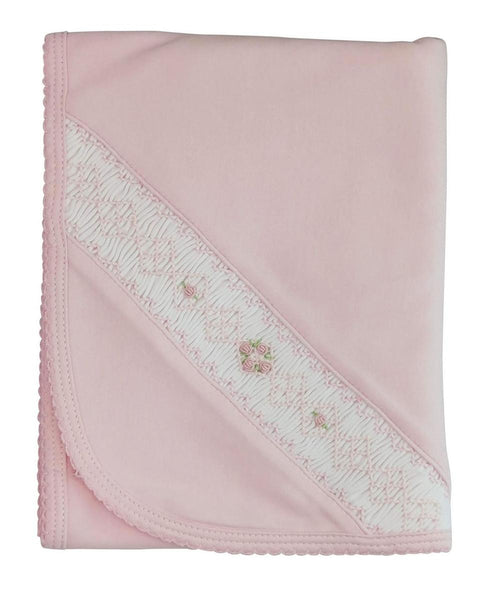 Pink Smocked Blanket