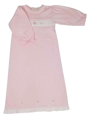 Pink Smocked Girl Daygown