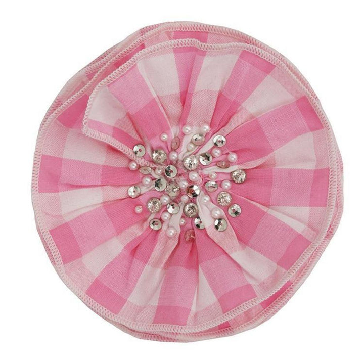 Pink Gingham Hairclip