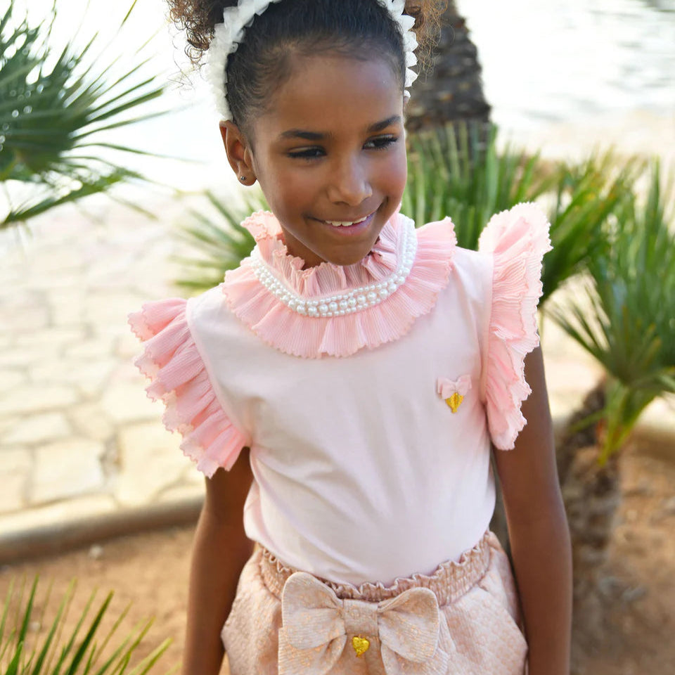 Pearlee Top in Peach