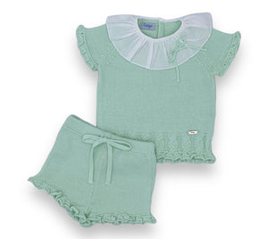 Mint Green Knit Short Set