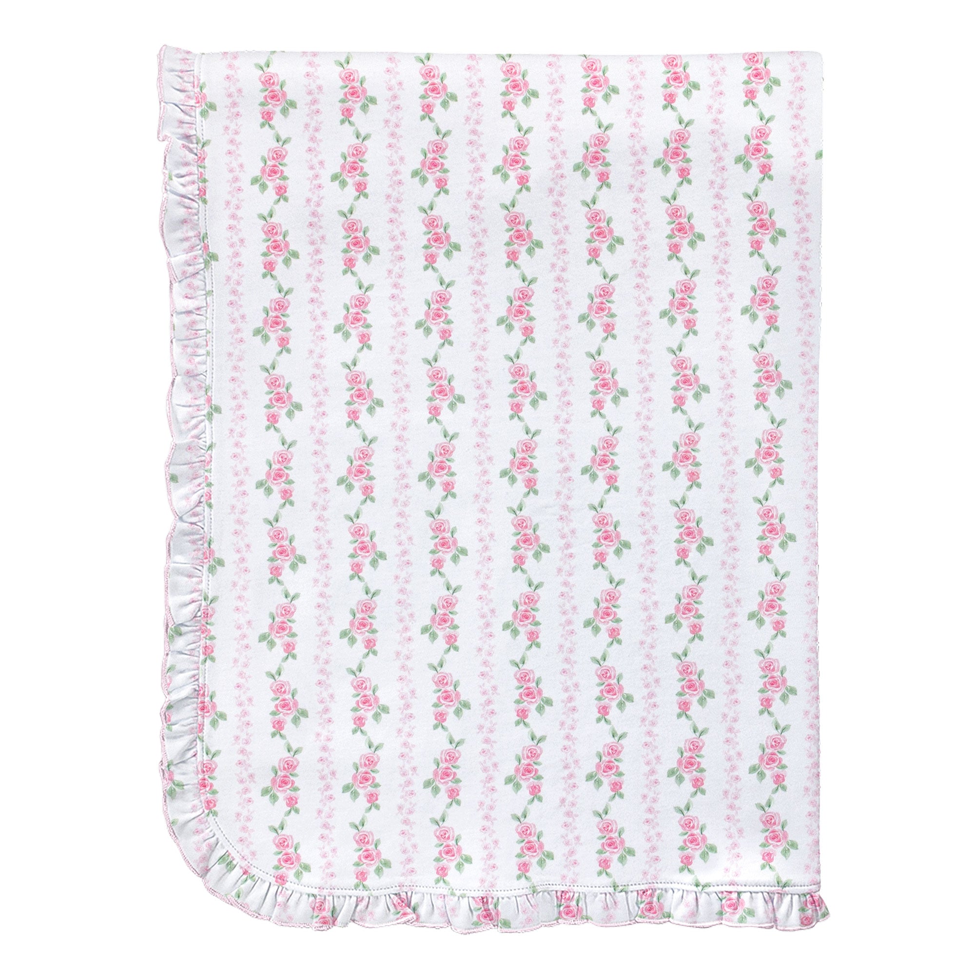 Soft Roses Blanket with Ruffle