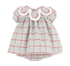 Holiday Gray Check Petal Dress