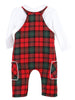 Boys Tartan Overall Set