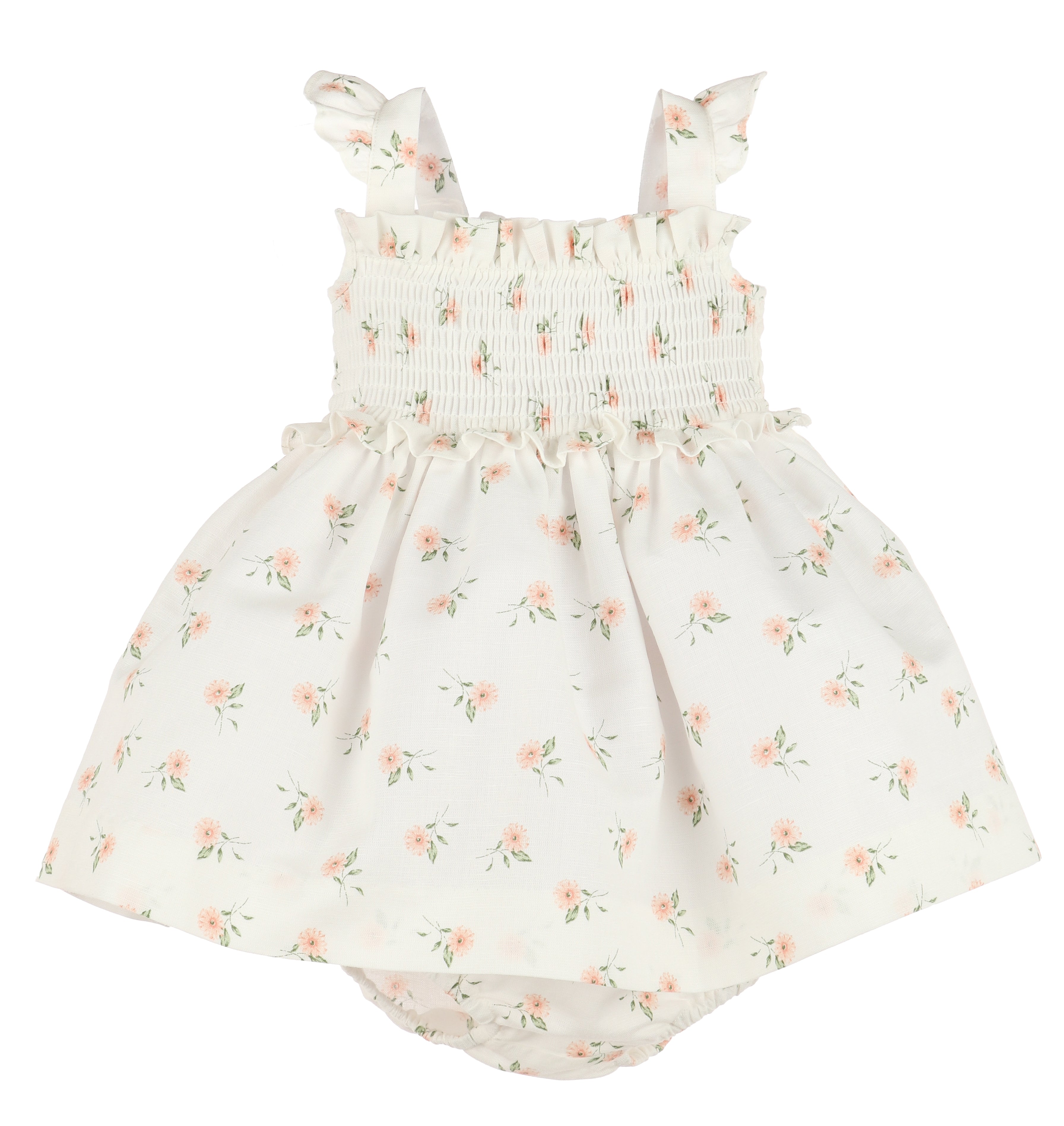 Watercolor Flora Smock Sundress