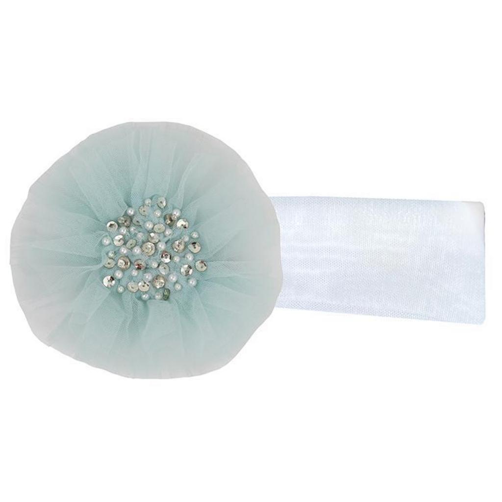 Sky Tulle Elastic Headband