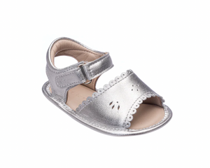 Silver Leather Sandal