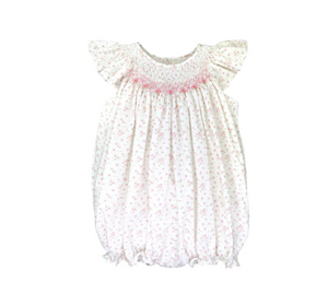 Smocked Floral Bubble Romper