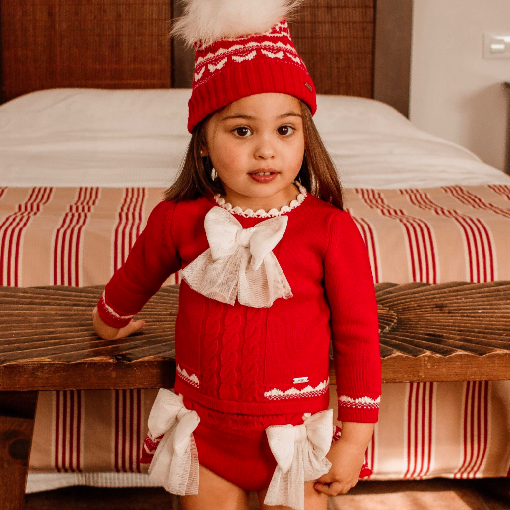 Red Holiday Knit Set