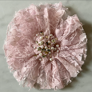 Pink Lace Hair Clip