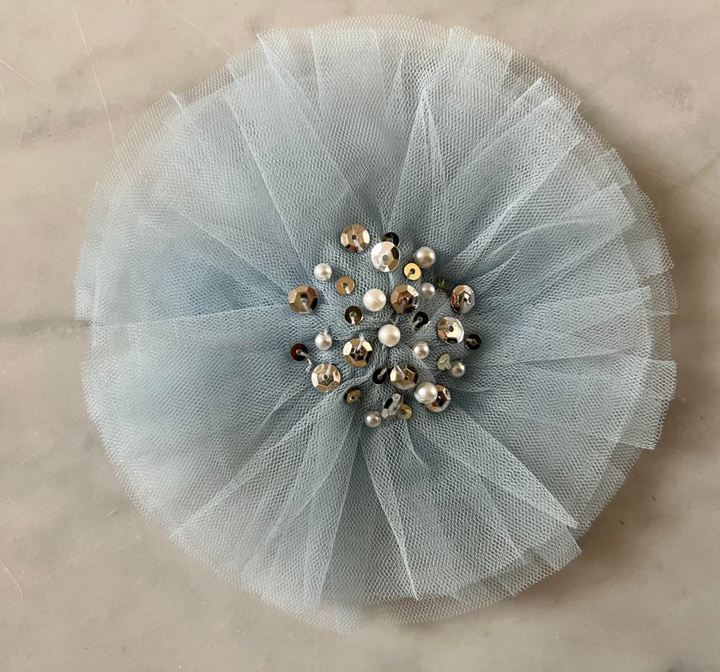 Sky Tulle Hairpiece