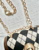 Argyle Pearl Handle Bag