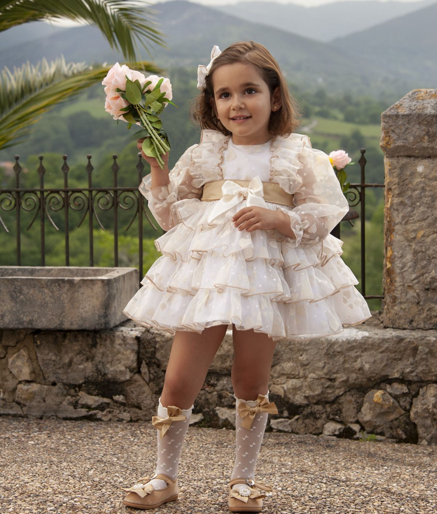 Organza Cream Heart Dress