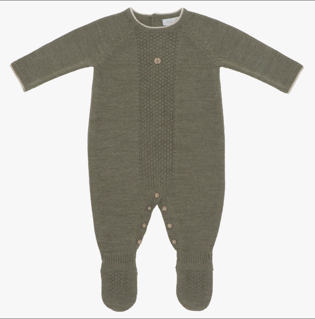 Martin Aranda Olive Knit Romper