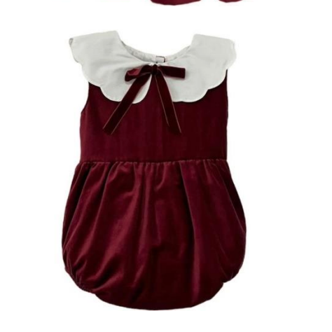 Bordeaux Velvet Romper